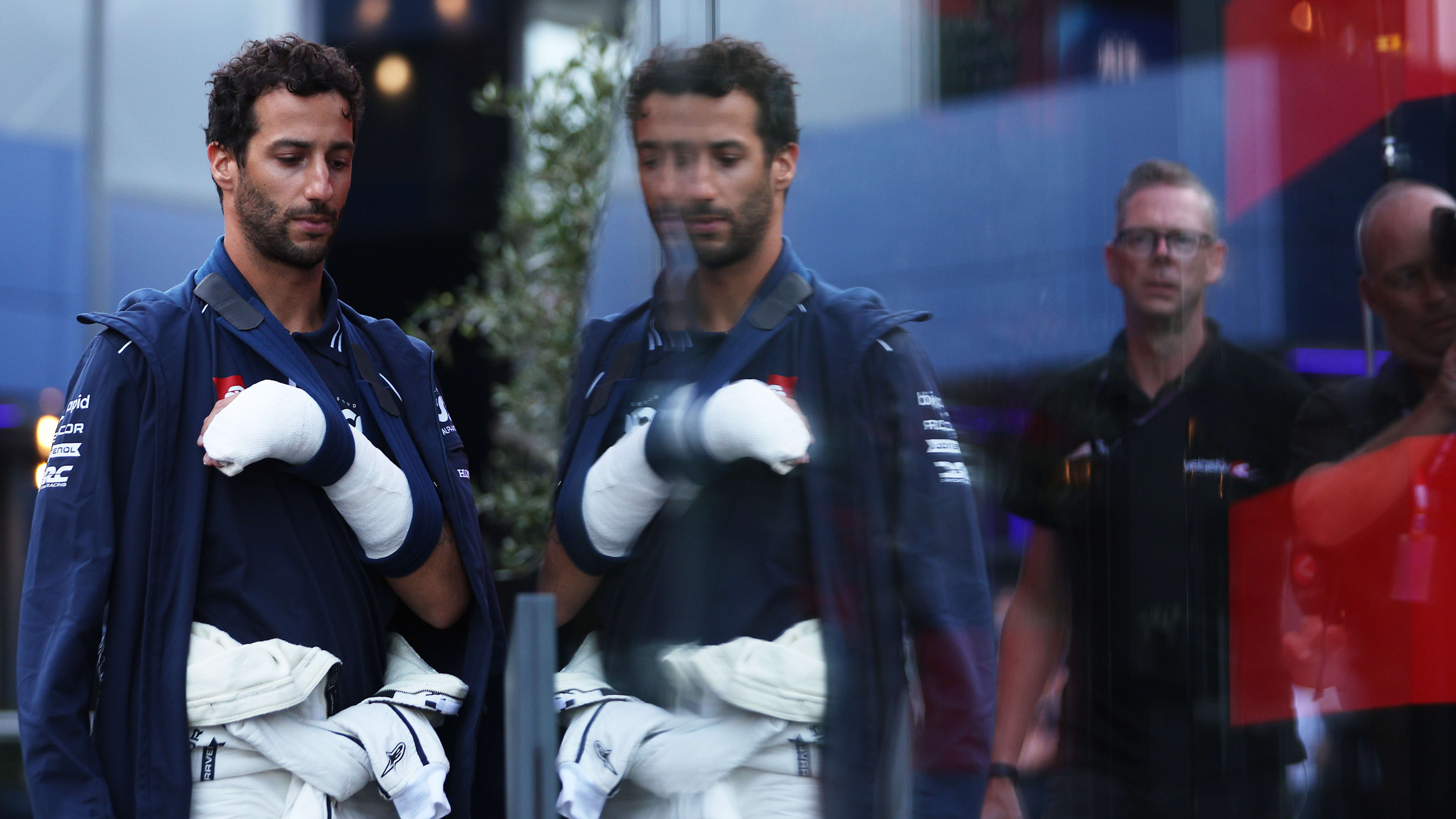 ZANDVOORT, NETHERLANDS - AUGUST 25: Daniel Ricciardo of Australia and Scuderia AlphaTauri wears a
